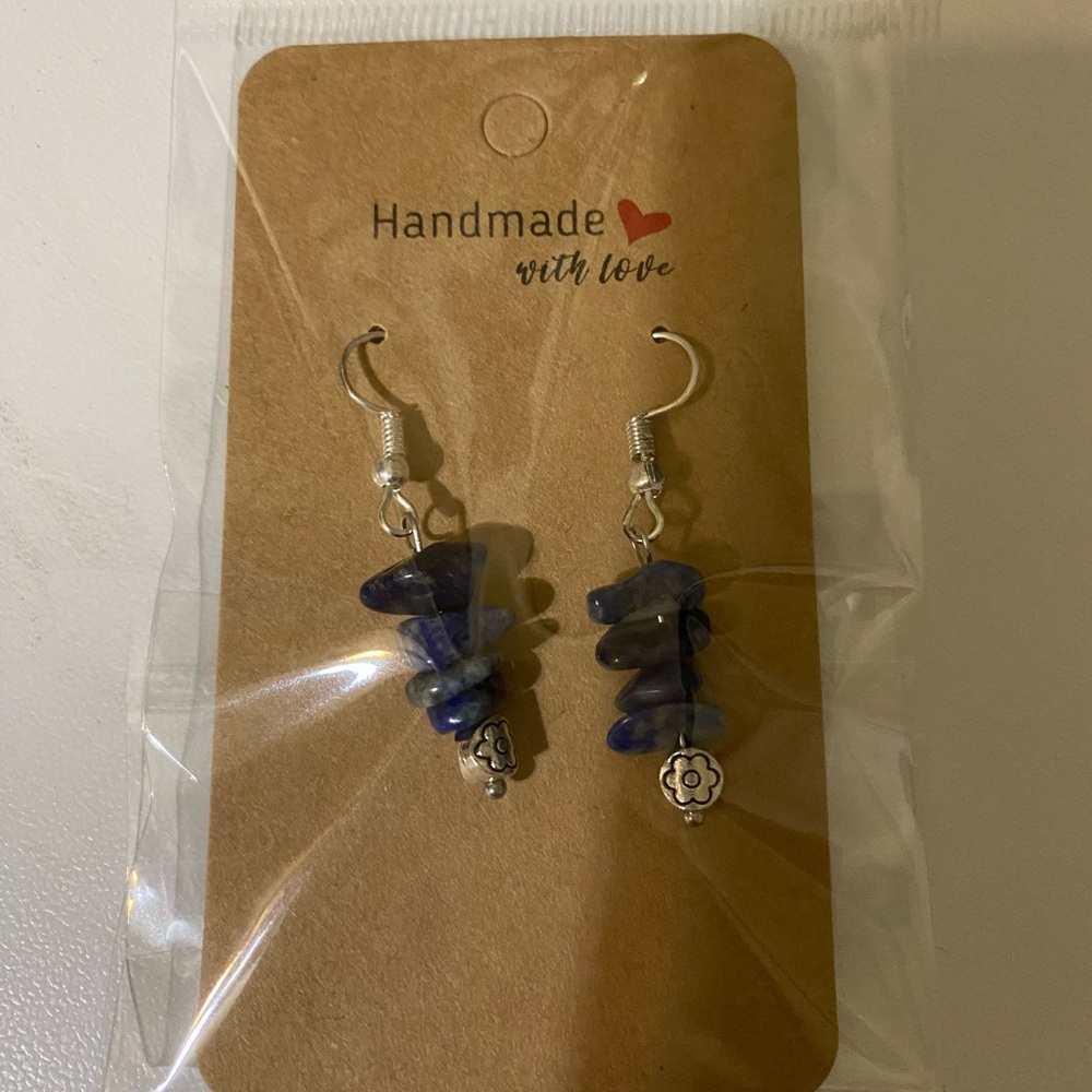 Handmade natural stone earrings